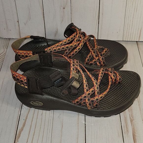 CHACO ZX/2 Waterproof Hiking Sandals Orange and Brown Women Size:6 - Picture 1 of 7